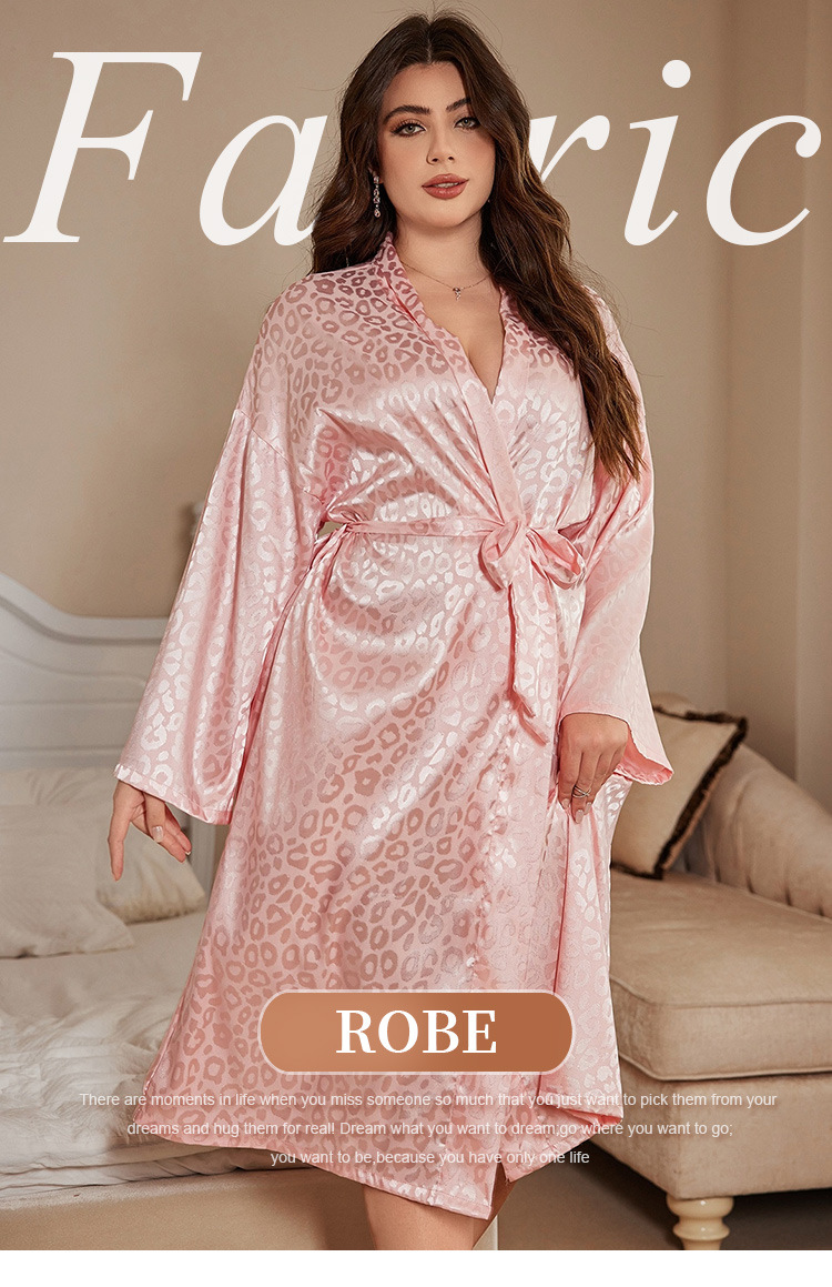 Bathrobe - Plus Size Robe Pajama Women Sleepwear