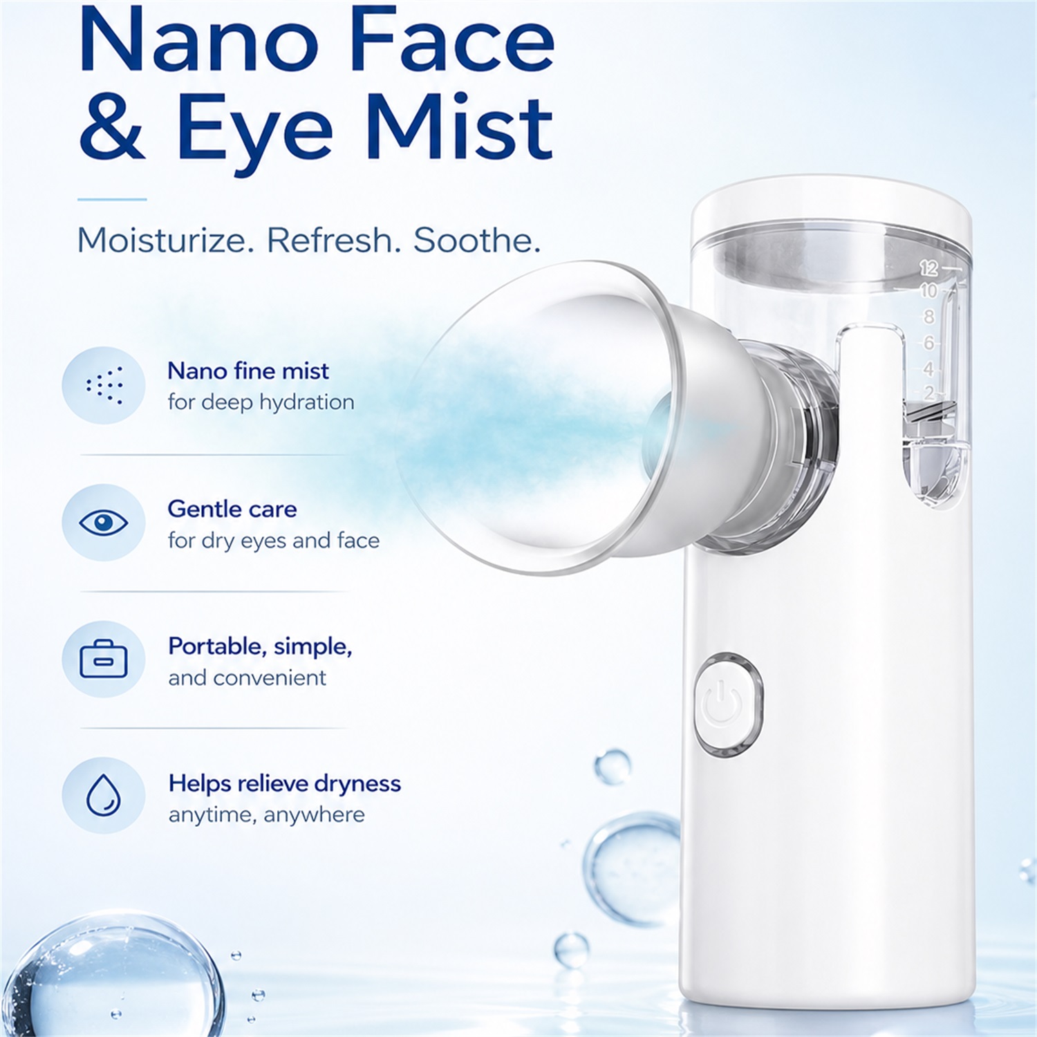 Eye Nano Humidifier Nebulizer  - đánh giá và giá Face Steamer