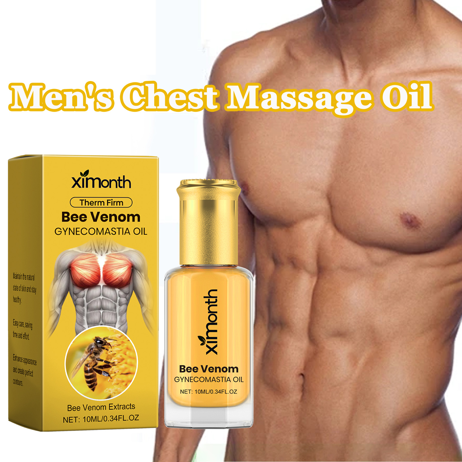 Bee Venom Men's Chest Massage  - đánh giá và giá Body Oil