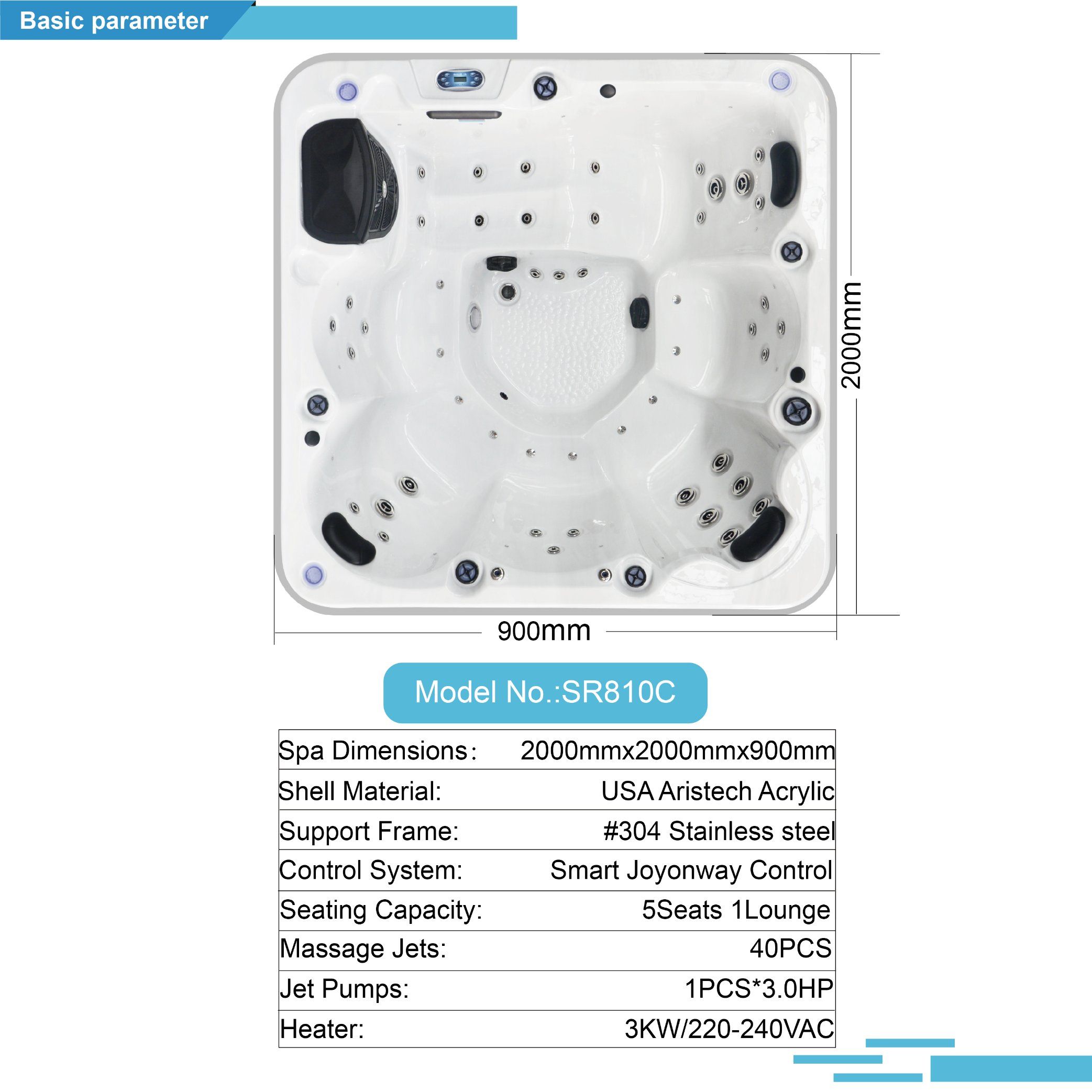 Outdoor 2m Hot Tub 6 Person Wi - đánh giá và giá Hot Tub