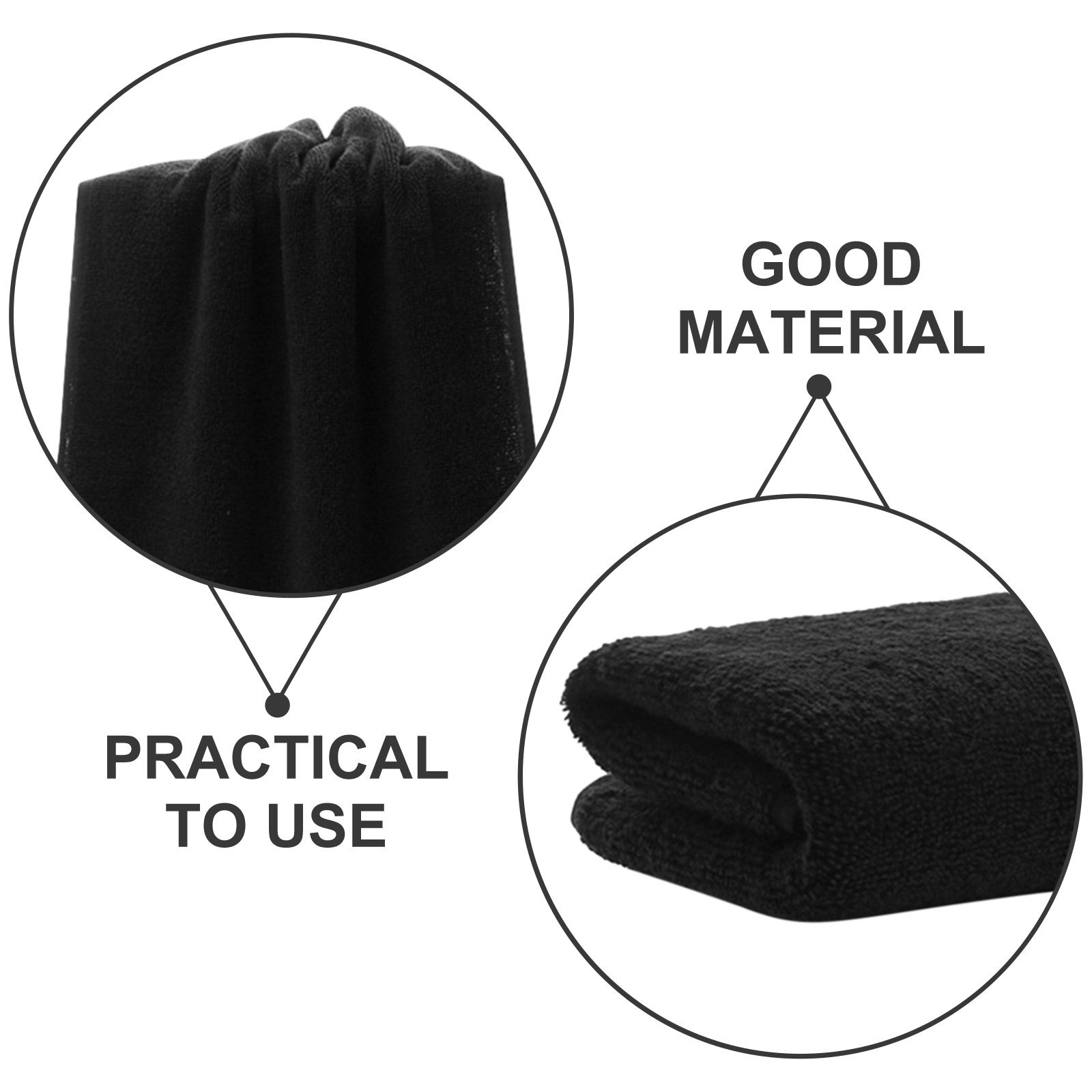 Extra Large Black Cotton Hand  - đánh giá và giá Spa Towel