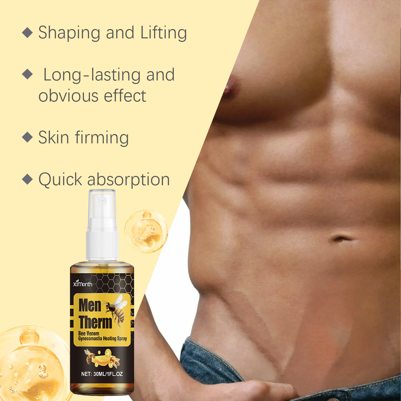 Bee Venom Gynecomastia Heating - đánh giá và giá Body Oil