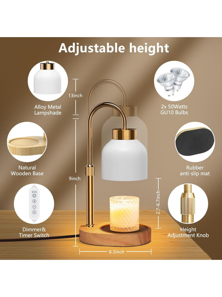 24H Timer Dimmable Candle Wax  - đánh giá và giá Wax Warmer