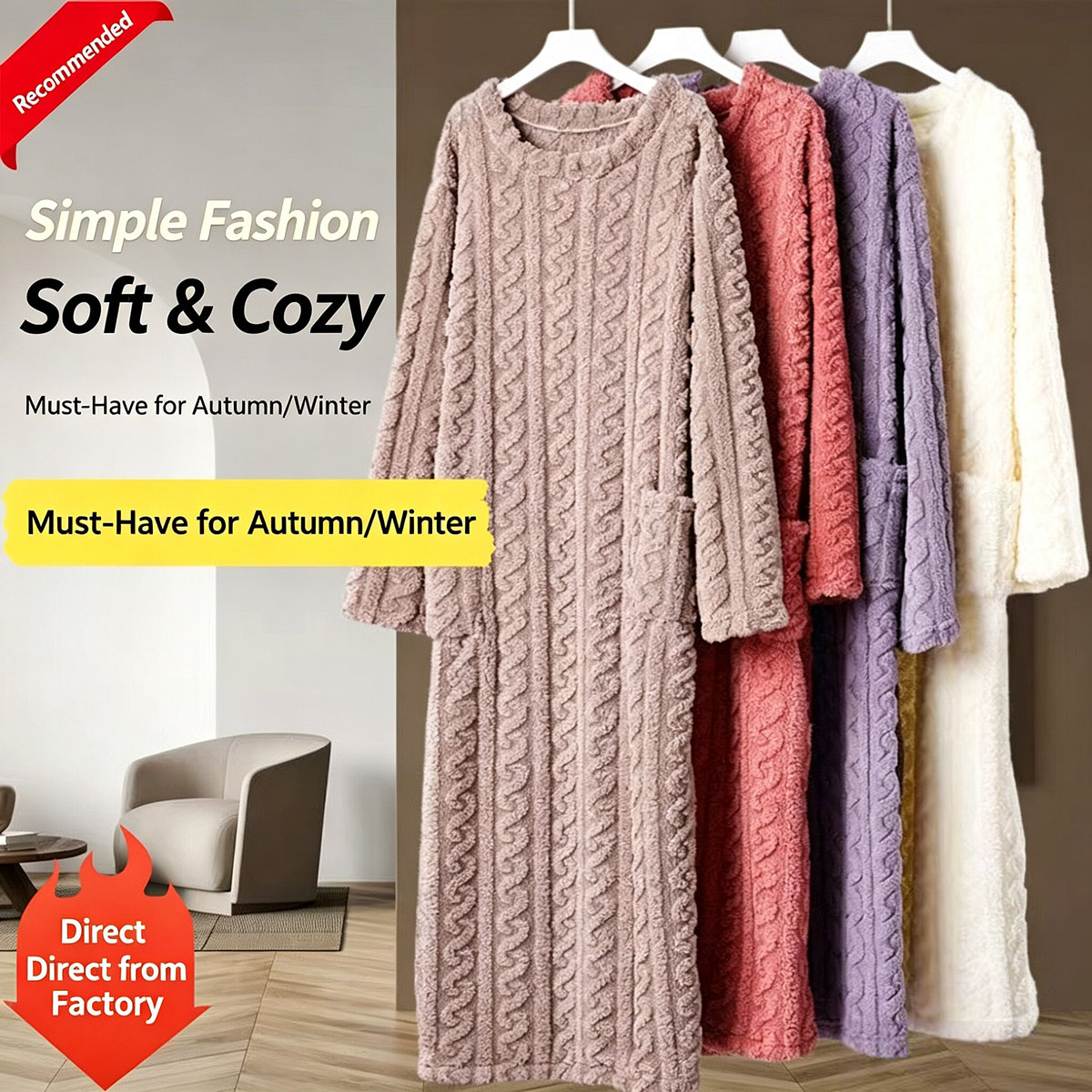 Winter Coral Velvet Nightgown, - đánh giá và giá Bathrobe
