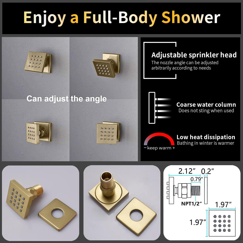 Brass Brushed Gold Digital Dis - đánh giá và giá Body Brush